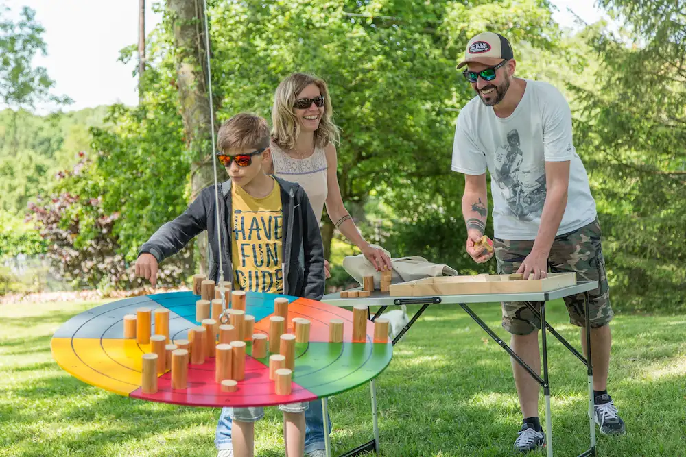 Jeu De Lancer En Bois King - Grand Modèle 30 Cm - Jeu D'extérieur Jardin, Parc, Camping - 2 à 12 Joueurs