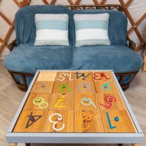 jeu du quinze dans la yourte d'au grand air