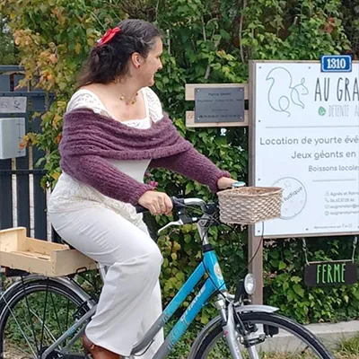mariée sur son vélo - Au Grand Air (Vonnas)